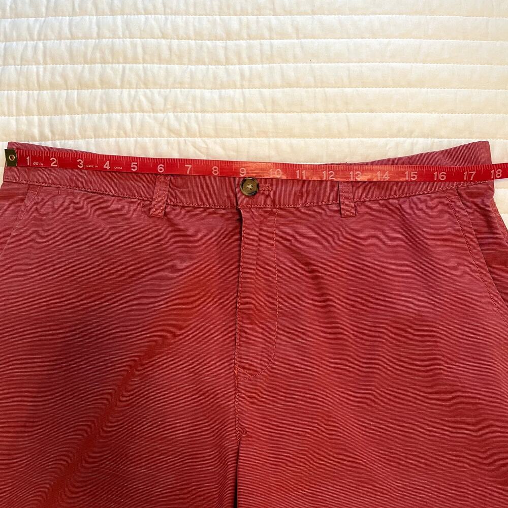 Tommy Hilfiger Red Flat Front Shorts Mens 36 - Picture 5 of 6